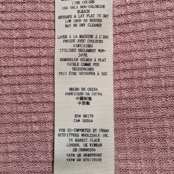 Free People Sweetest Thing Embroidered Thermal Top w/ Lace Sleeves in Blush Pink - Picture 11 of 16